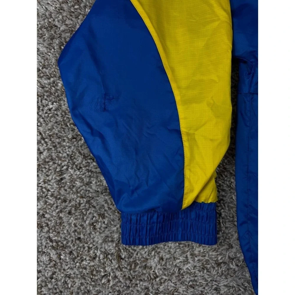 Nike Air Jordan Retro 5 Windbreaker Jacket Blue Yellow Men's 3XL 547683-474